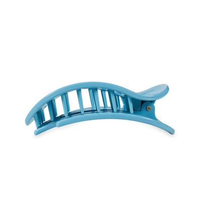 TELETIES - Flat Round Hair Clip | Medium | Summer Sky