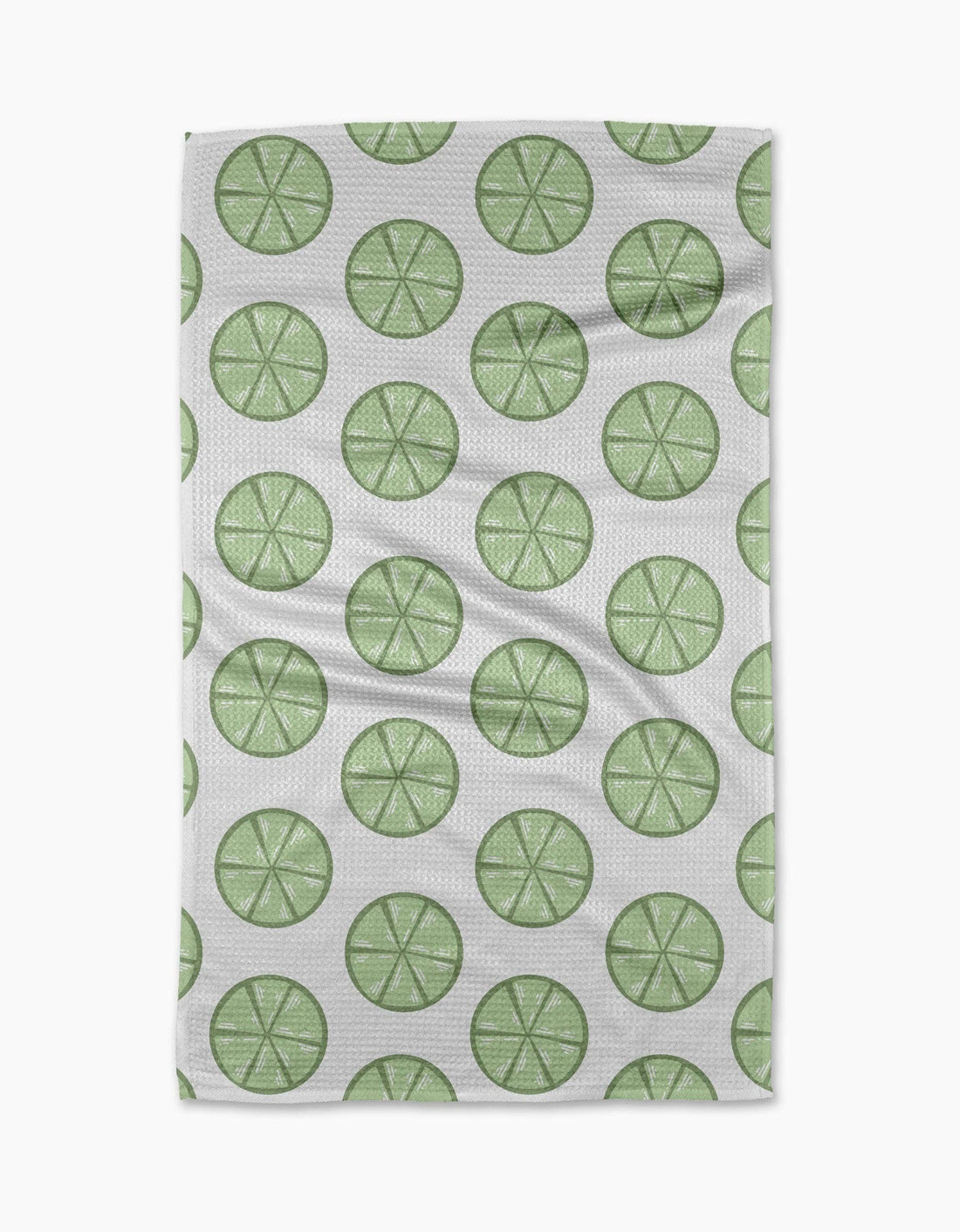 Geometry - Lime Doodles Tea Towel