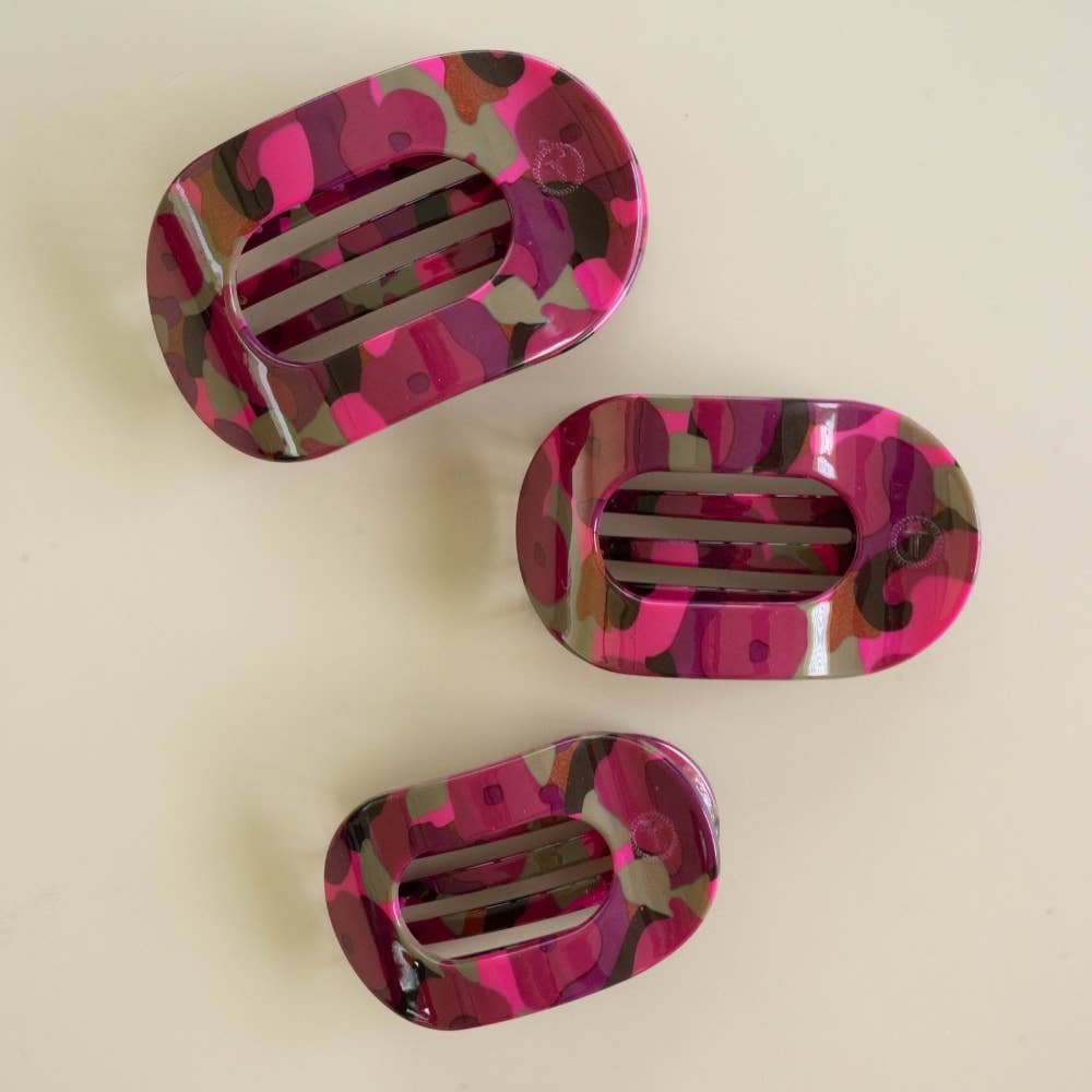 TELETIES - Garden Glam Medium Flat Round Hair Clip