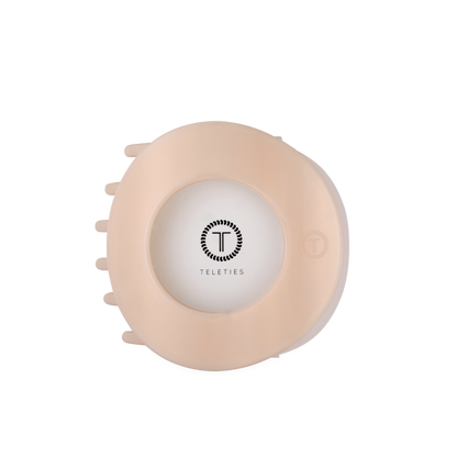 TELETIES - Almond Beige | Large | Flat Circle Hair Clip