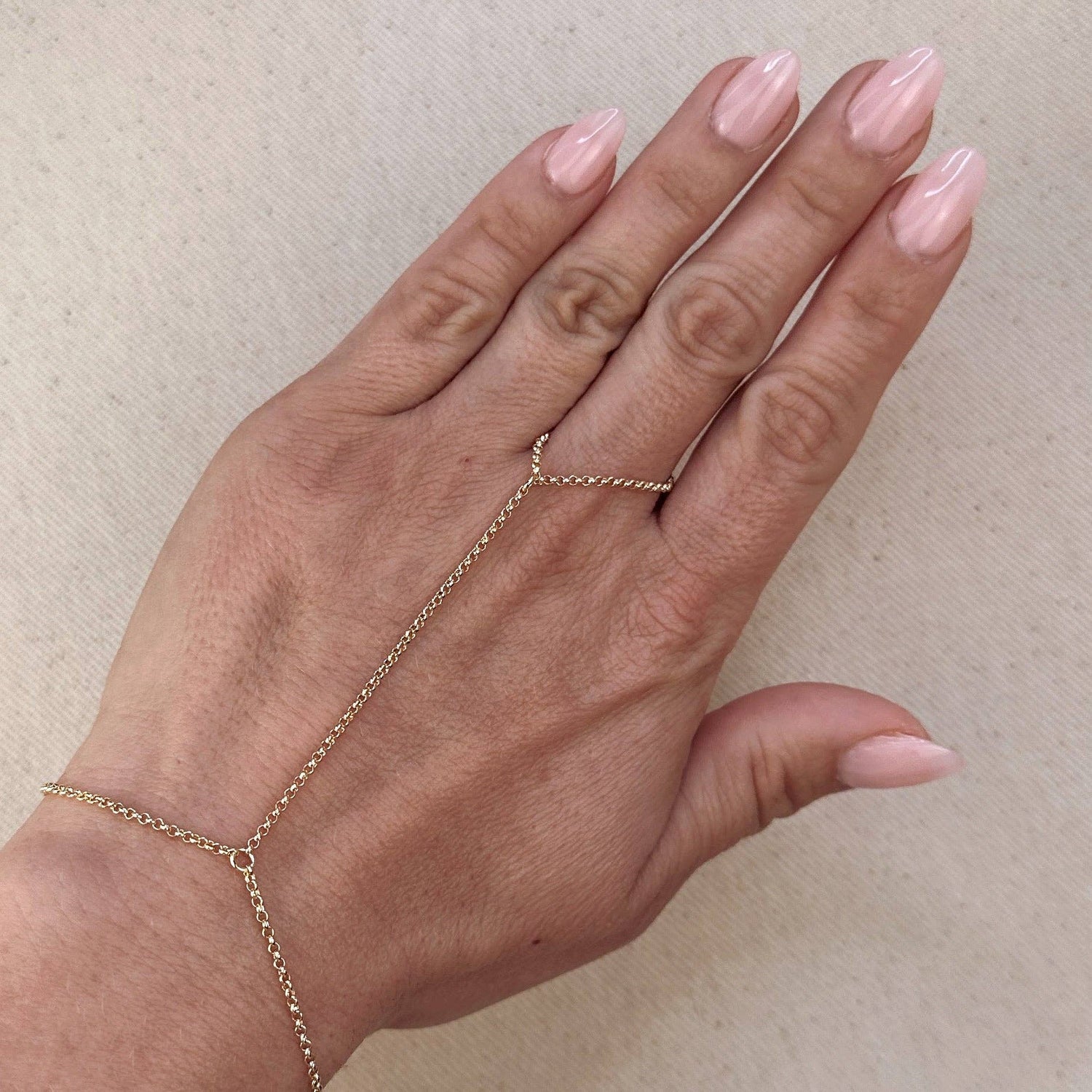 GoldFi - 18k Gold Filled Plain Rolo Link Hand Chain