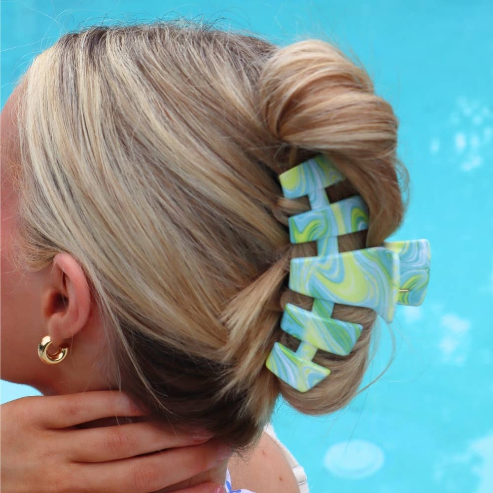 TELETIES - Classic | By the Sea Shore | Large Hair Clip