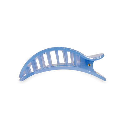 TELETIES - Flat Round Hair Clip | Medium | Blue Lagoon