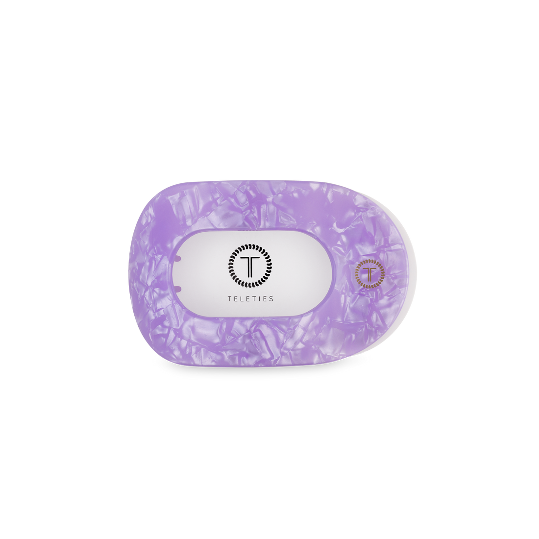 TELETIES - Flat Round Hair Clip | Small | Lavender Mist