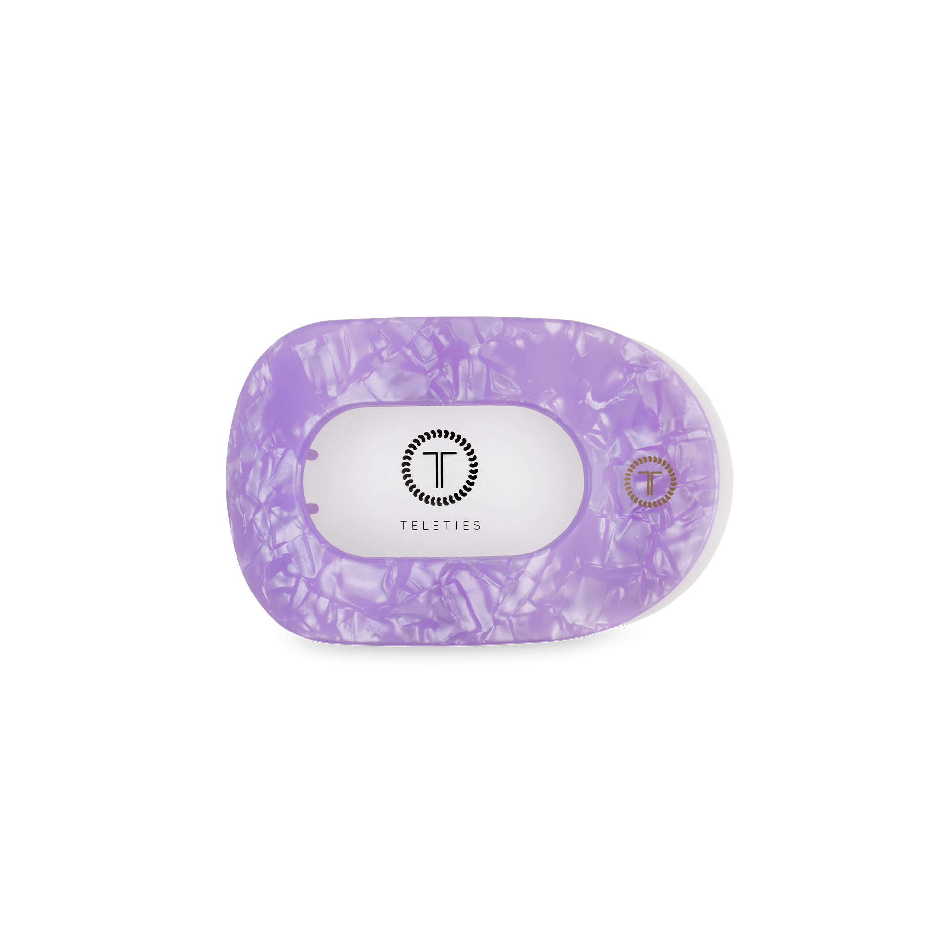 TELETIES - Flat Round Hair Clip | Small | Lavender Mist
