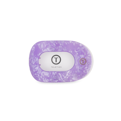 TELETIES - Flat Round Hair Clip | Small | Lavender Mist