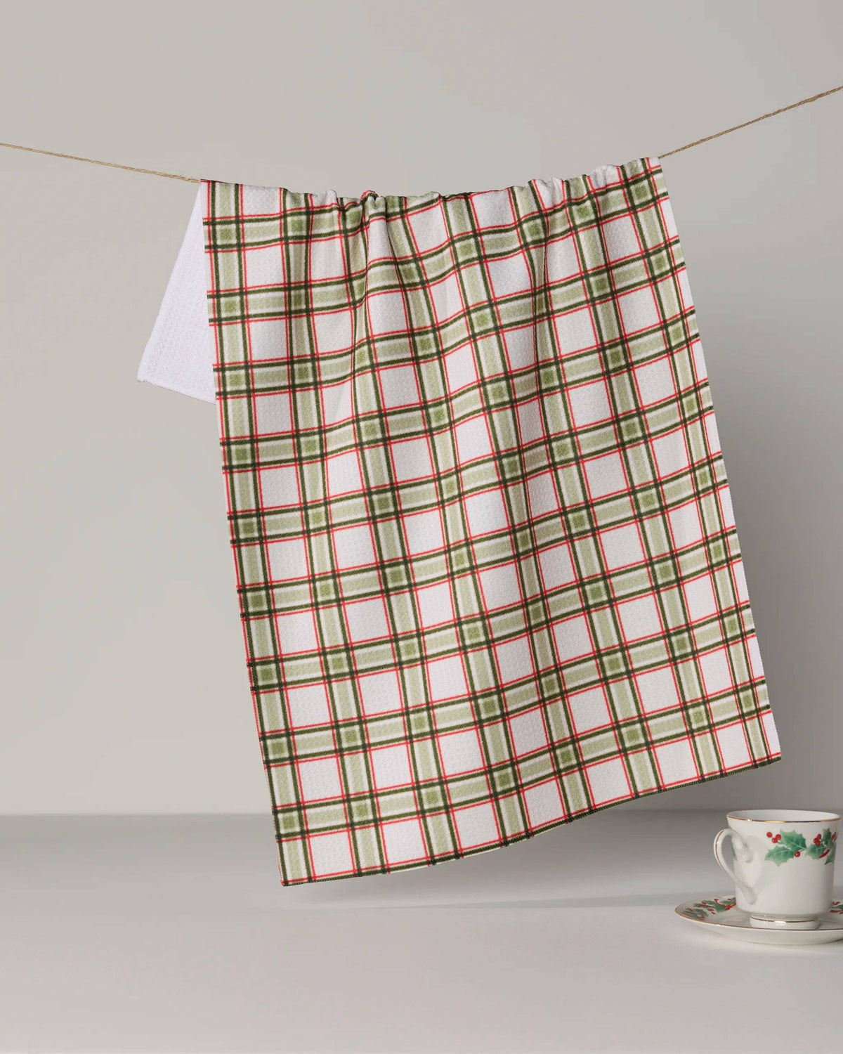 Geometry - Stocking Plaid Tea Towel - Holiday 2026