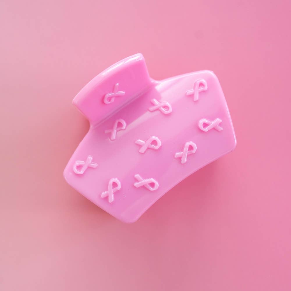 TELETIES - Classic | Pink Ribbon | Petite | Claw Clip