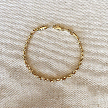 GoldFi - 18k Gold Filled 3mm Rope Bracelet