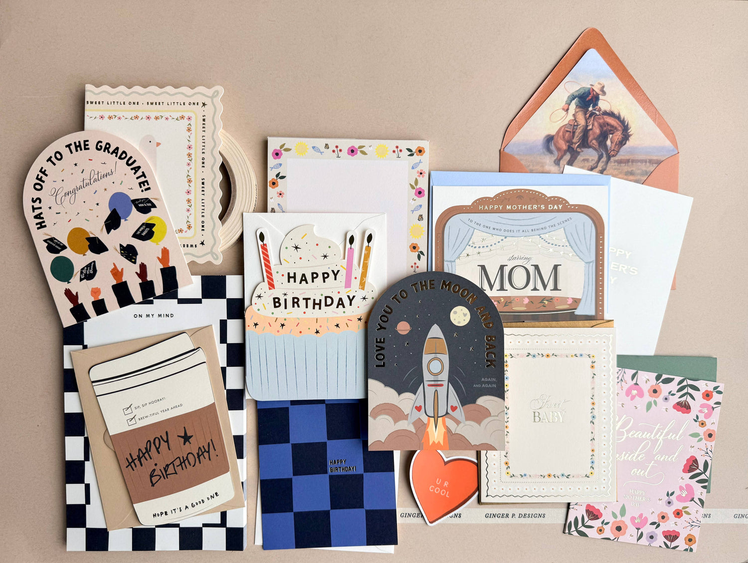 Birthday Cupcake die-cut folded Greeting Card