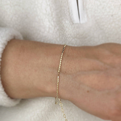 GoldFi - 18k Gold Filled 1.5mm Flat Dot Ball Bracelet