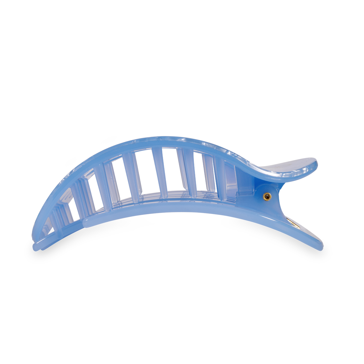 TELETIES - Flat Round Hair Clip | Large | Blue Lagoon