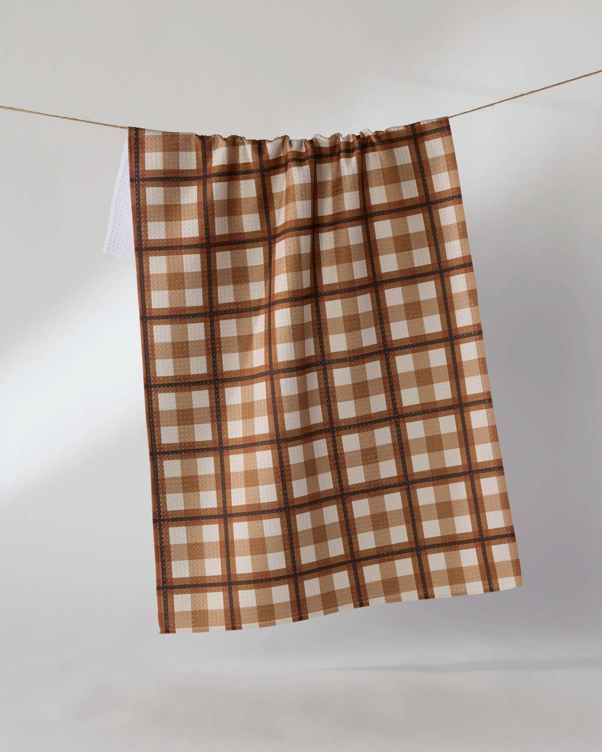 Geometry - Rich Cocoa Tea Towel