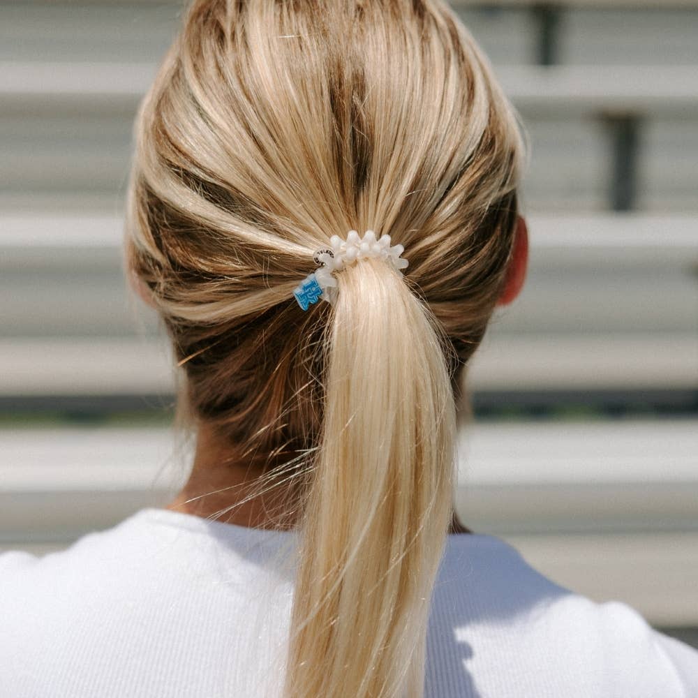 TELETIES - Spiral Hair Coils | Small | Go Big Blue! Hair Ties