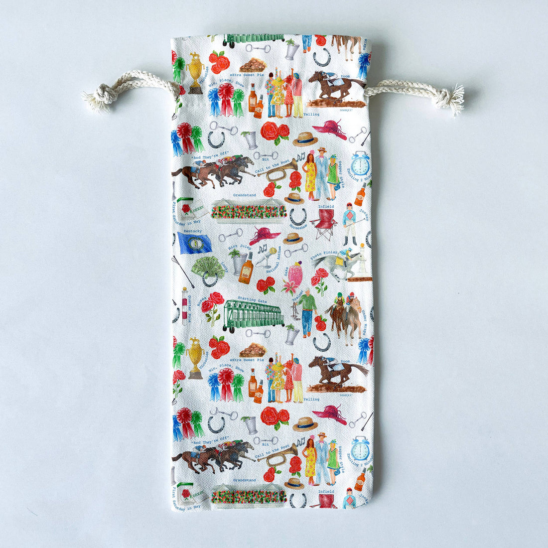 Derby Themed Wine/Liquor Bottle Gift Bag