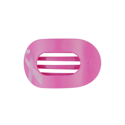 TELETIES - Breast Cancer Awareness | Medium | Flat Round Hair Clip