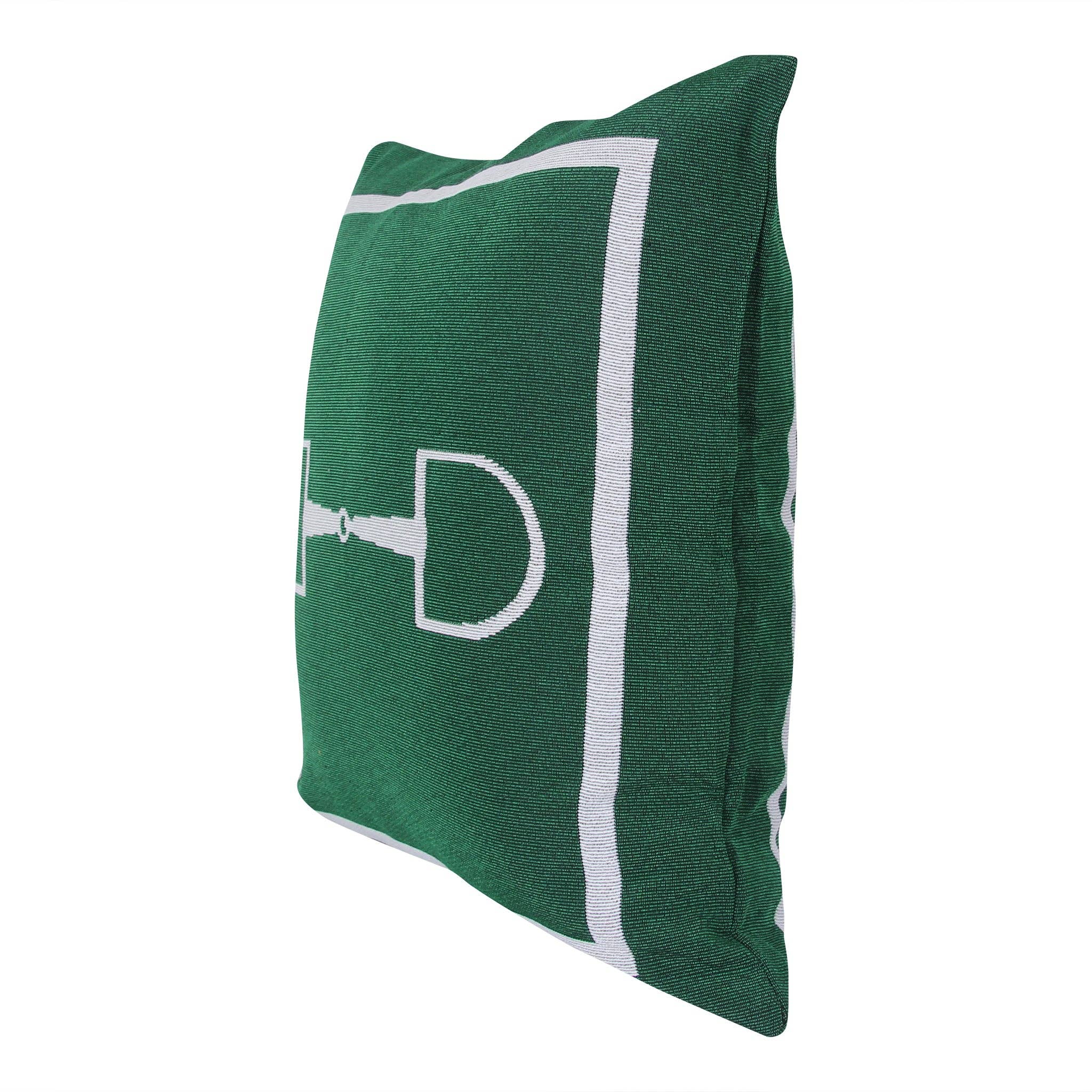 Barrel Down South - Green Horse Bit Pillow