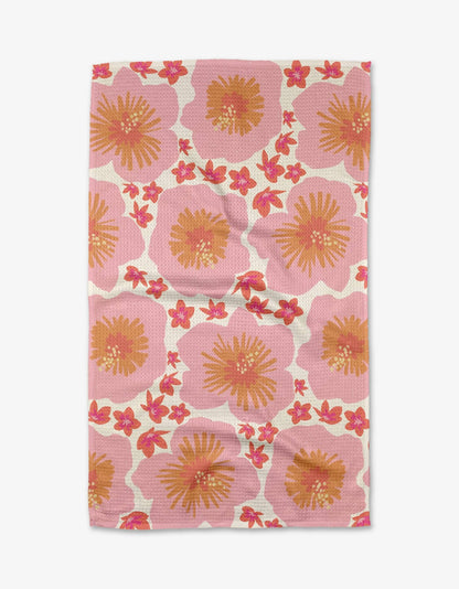 Geometry - Hibiscus Sunset Tea Towel