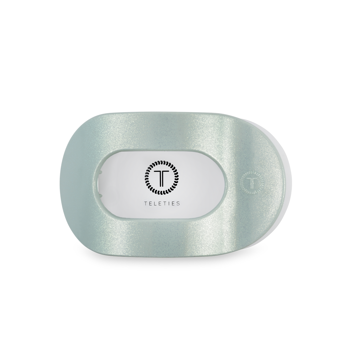 TELETIES - Flat Round Hair Clip | Medium | Dew Drop