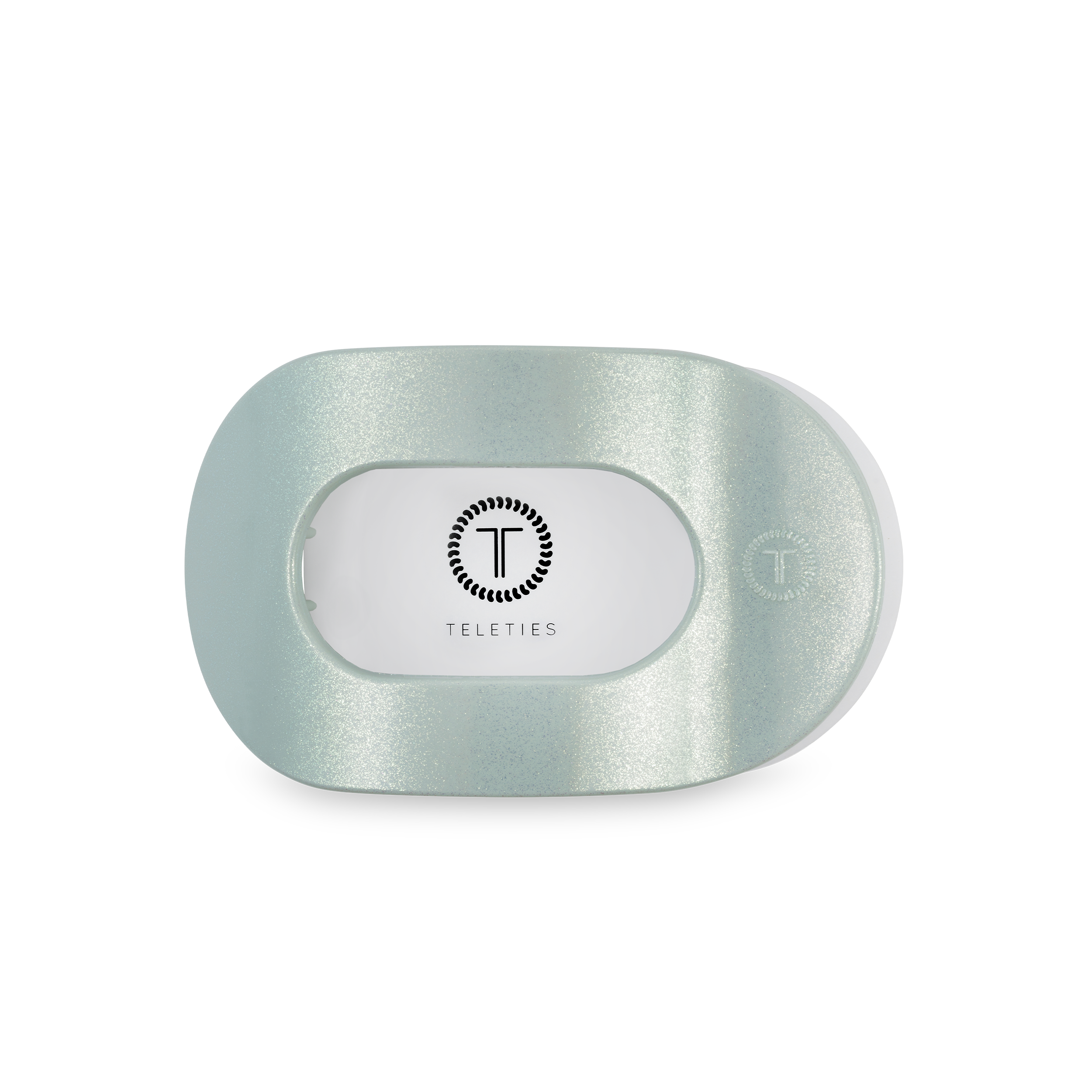 TELETIES - Flat Round Hair Clip | Medium | Dew Drop