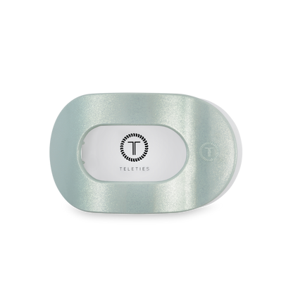 TELETIES - Flat Round Hair Clip | Medium | Dew Drop