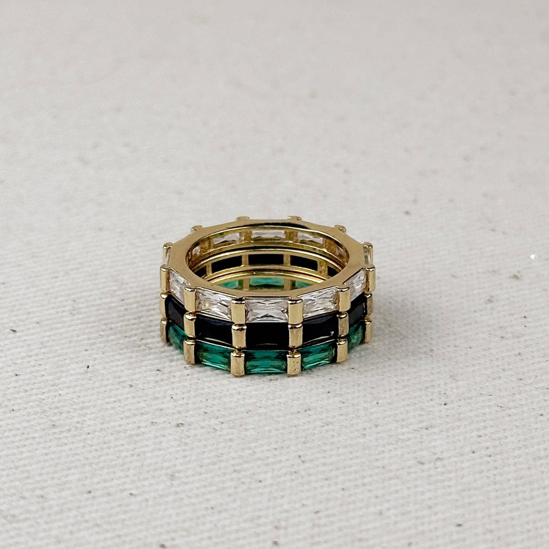 GoldFi - 18k Gold Filled Baguette CZ Band Ring