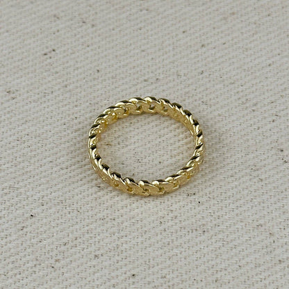 GoldFi - 18k Gold Filled 2.5mm Cuban Chain Ring