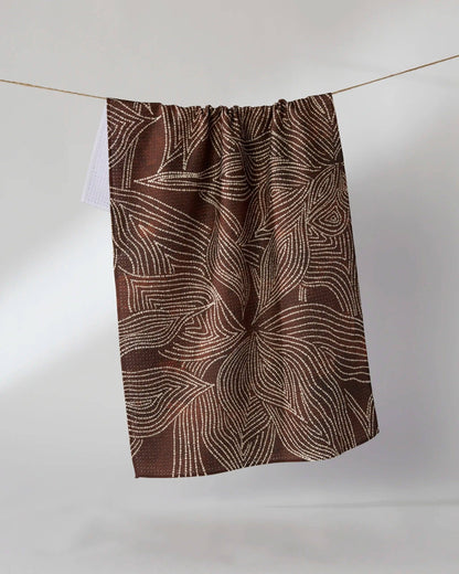Geometry - Pearl Botanical Tea Towel