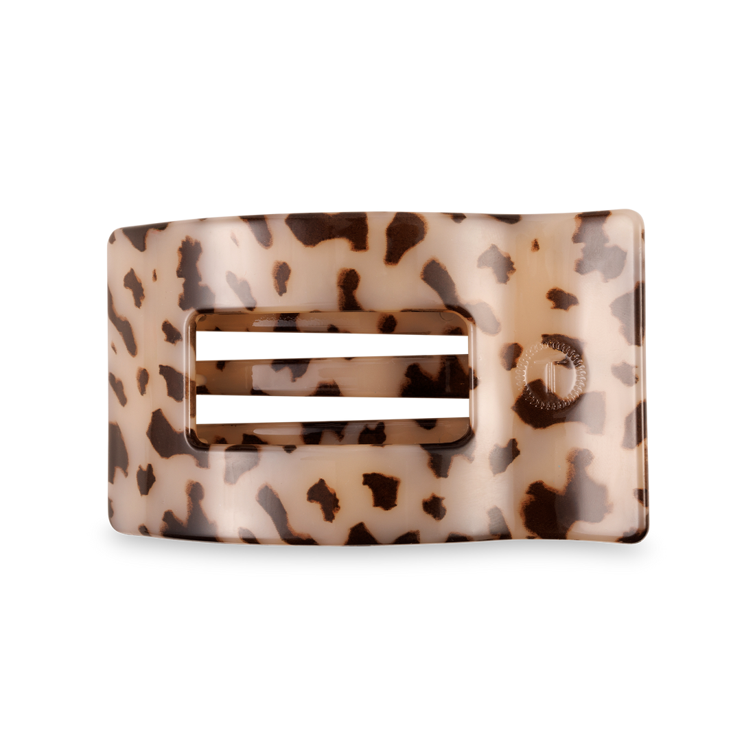 TELETIES - Flat Rectangle Hair Clip | Medium | Blonde Tortoise
