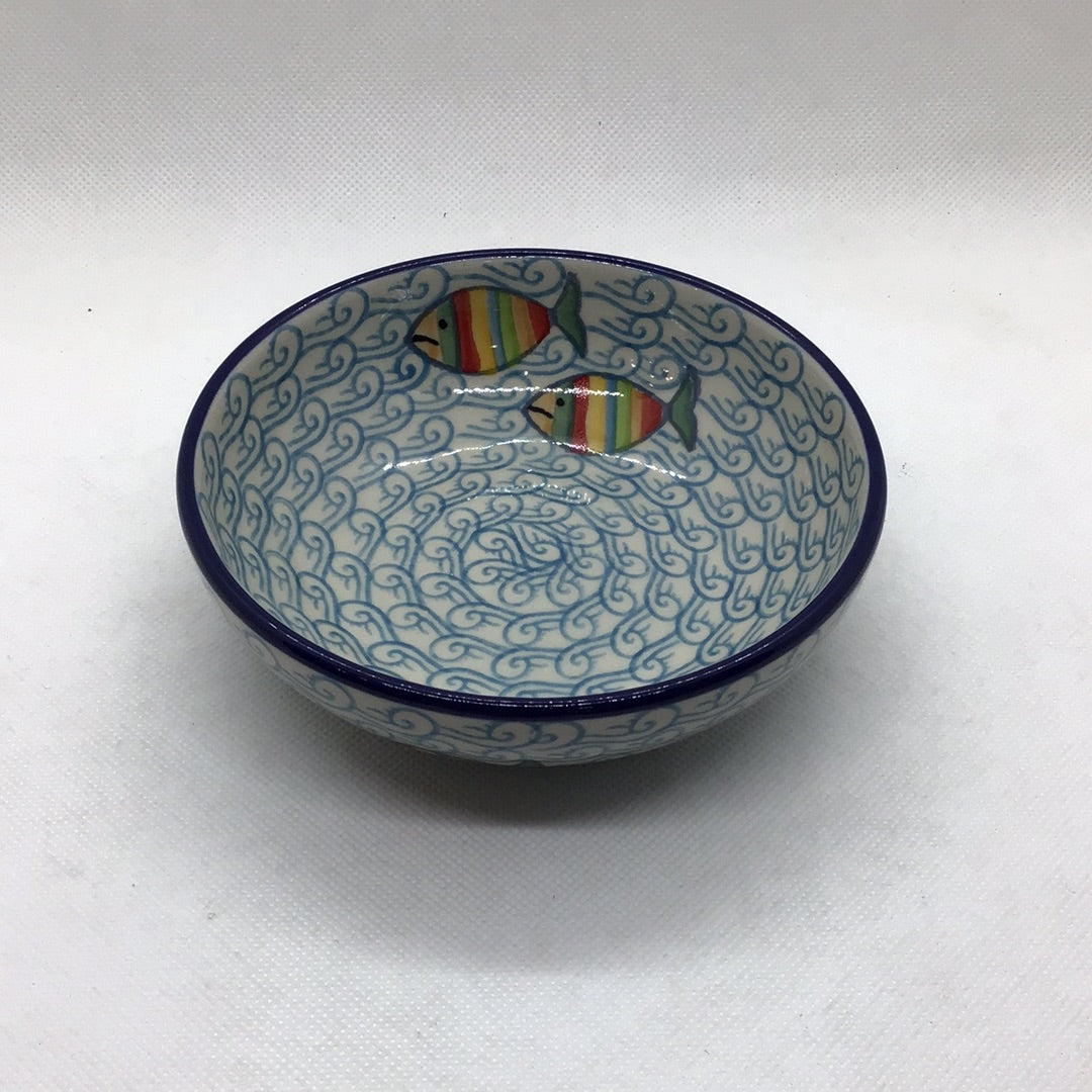 Rainbow Fish Shallow Bowl 5&quot;