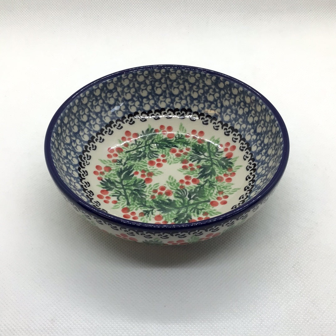 Holly Berry Shallow Bowl 5"