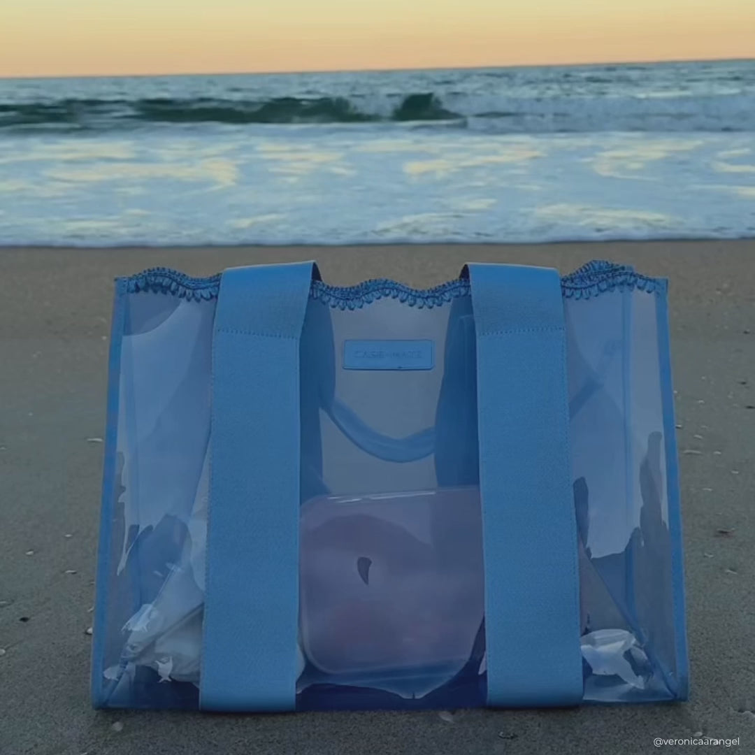 Case-Mate Jelly Tote | Carolina Blue Crochet Wave