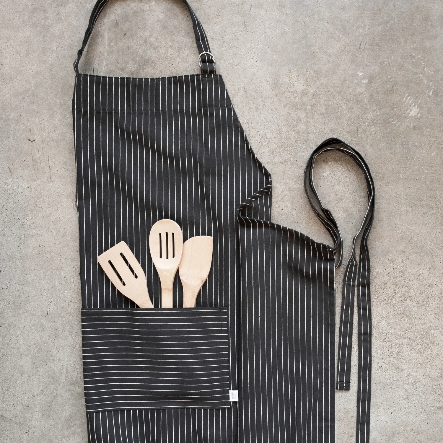 Oversized Pinstripe Apron