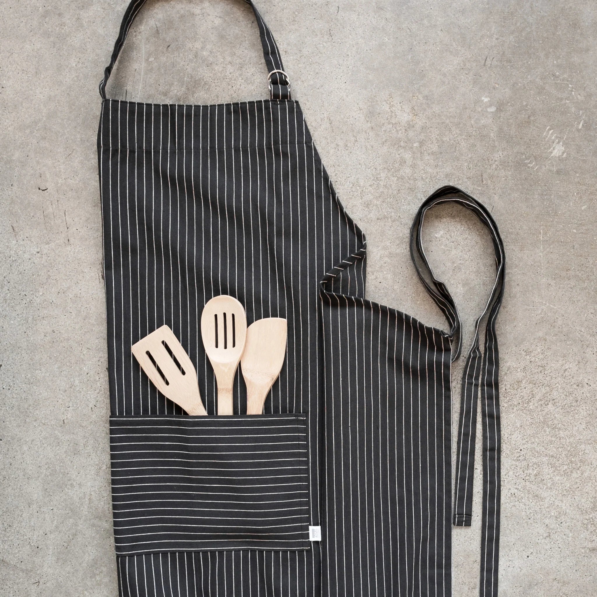Oversized Pinstripe Apron