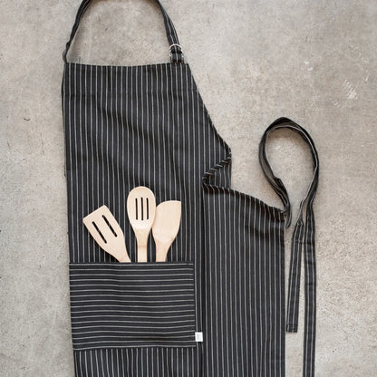 Oversized Pinstripe Apron
