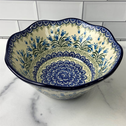 Blue Bells Wavy Edge Bowl 8&quot;