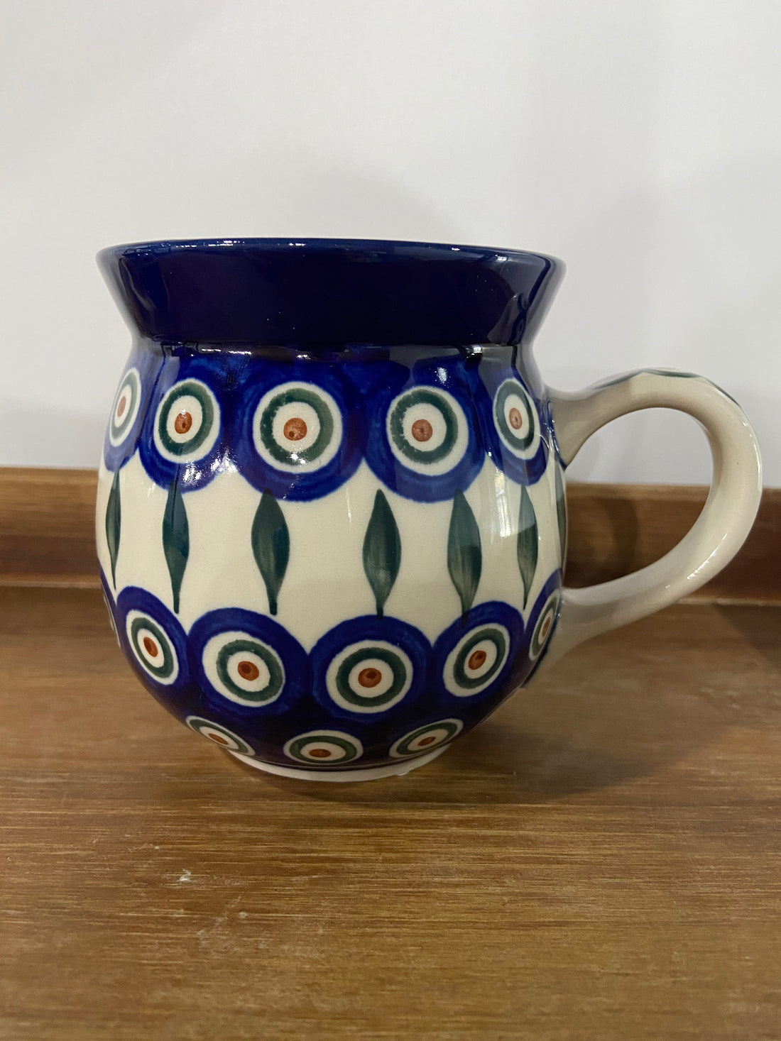 Traditional Peacock Bubble Mug 16 oz.