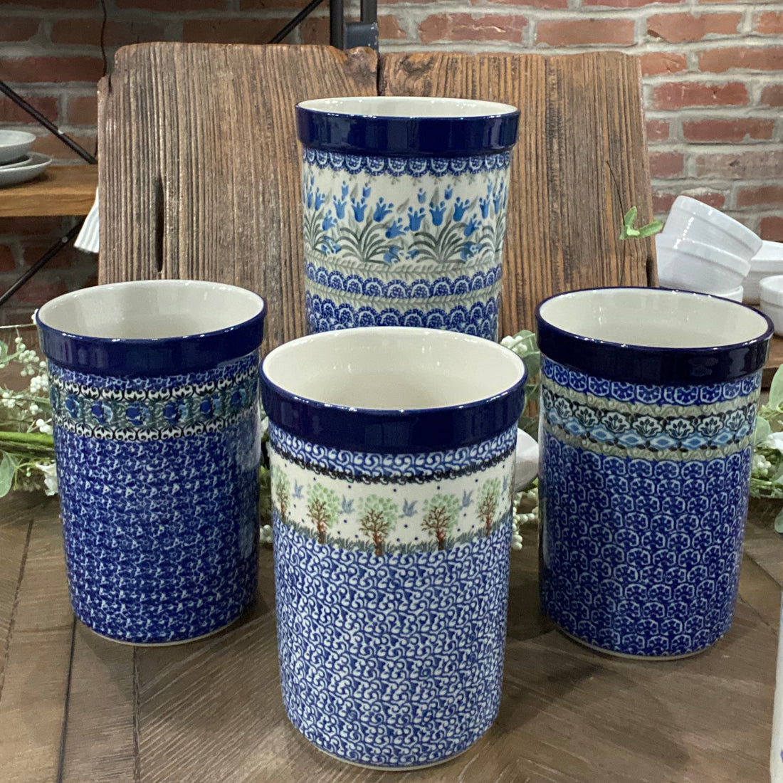 Blue Bells Wine/Utensil Holder