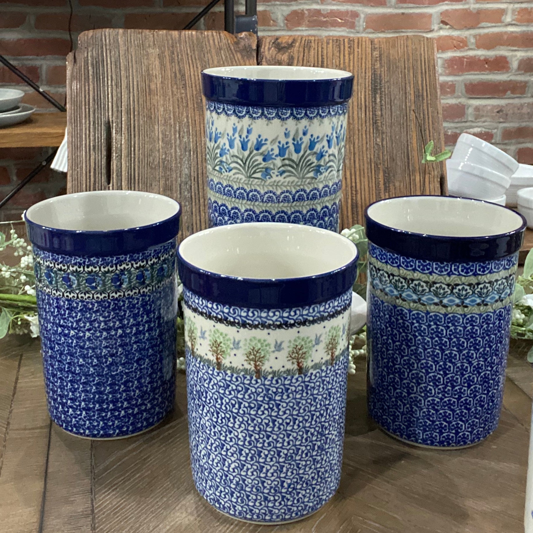 Blue Bells Wine/Utensil Holder