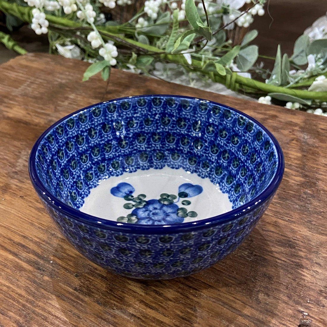 Blue Poppy Ice Cream Bowl 4.5&quot;