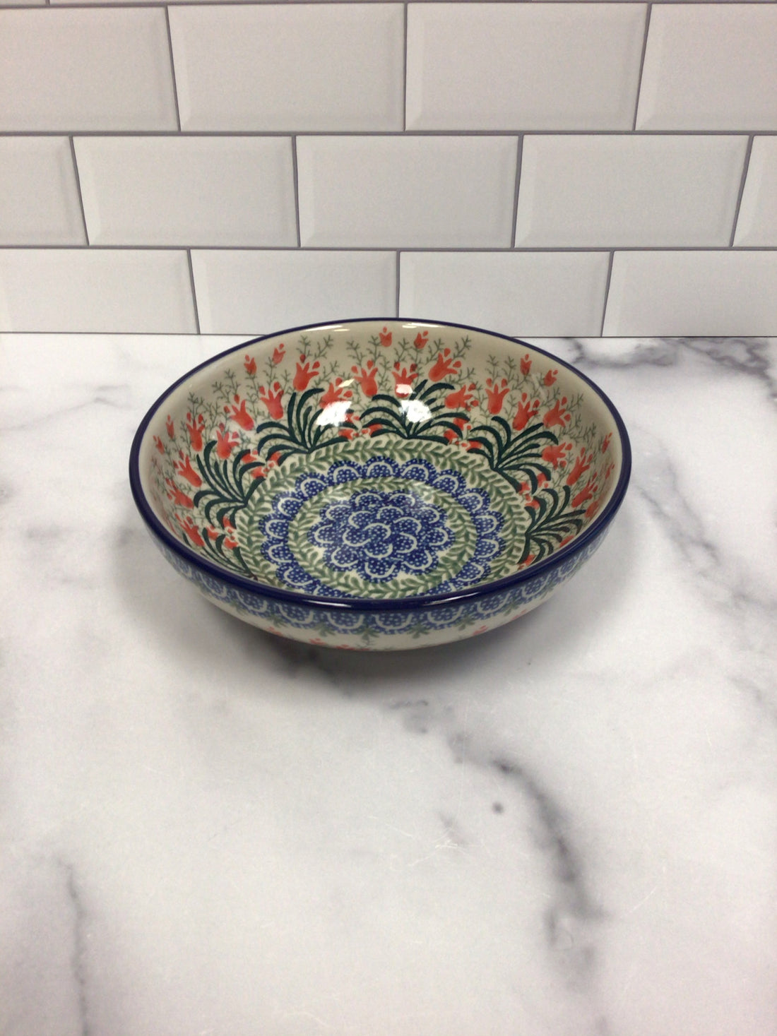 Crimson Bells Shallow Cereal Bowl 7&quot;