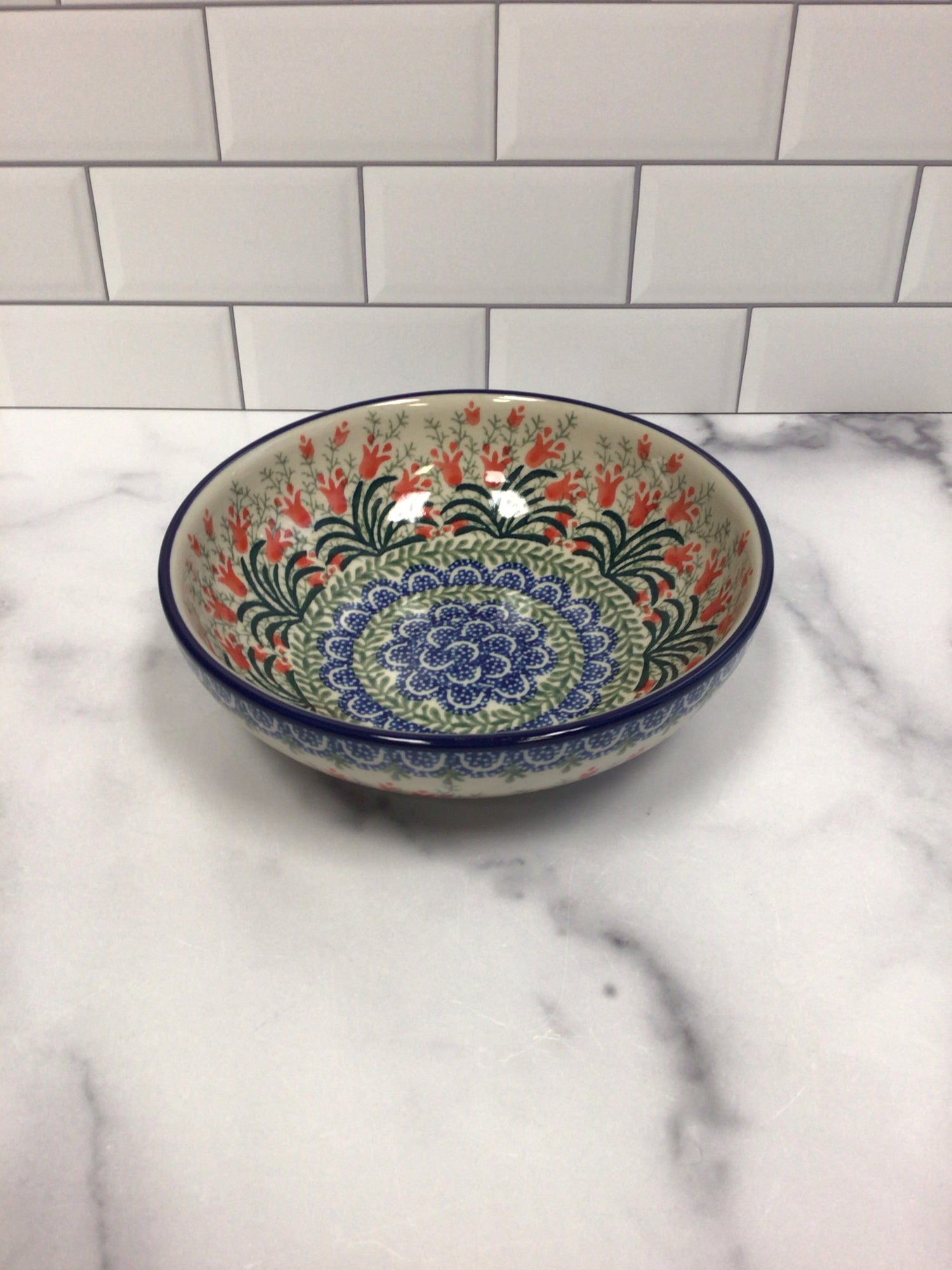 Crimson Bells Shallow Cereal Bowl 7&quot;