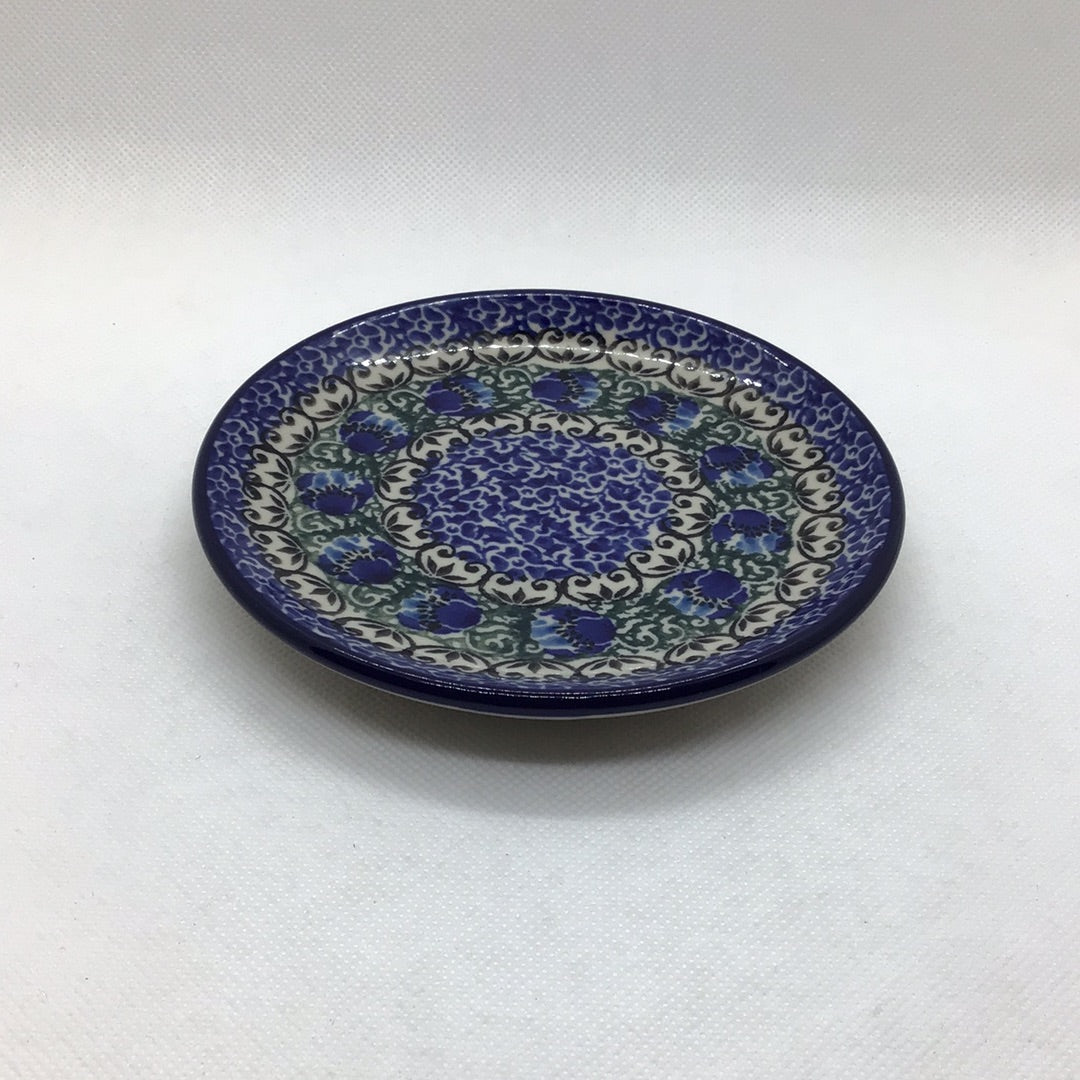 Peacock Feather Bread Plate 5&quot;