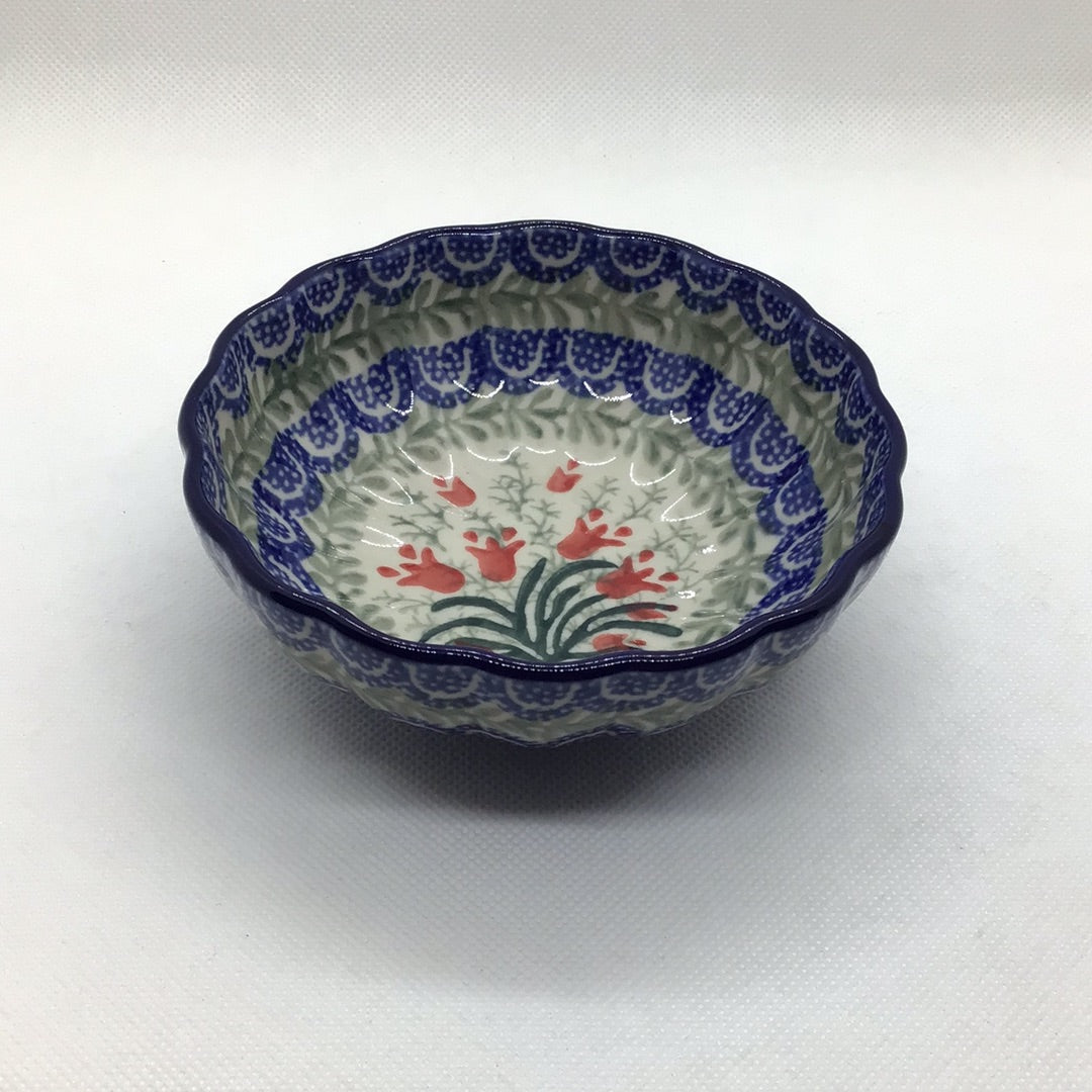 Crimson Bells Scalloped Bowl 4.5&quot;