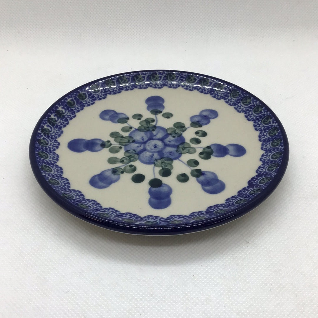 Blue Poppy Bread Plate 5&quot;