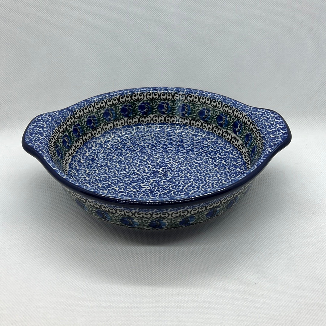 Peacock Feather Round Baker w/Grips 8&quot;