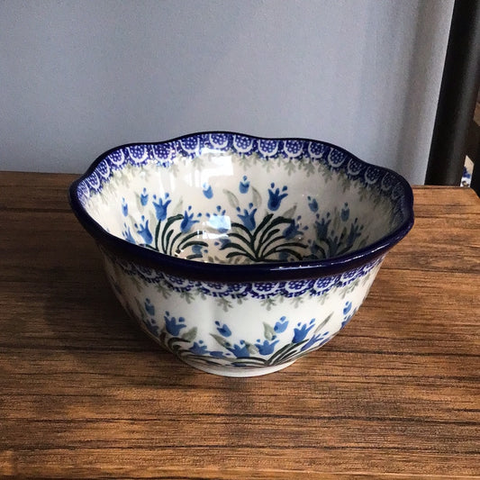 Blue Bells Ruffle Edge Bowl 6"