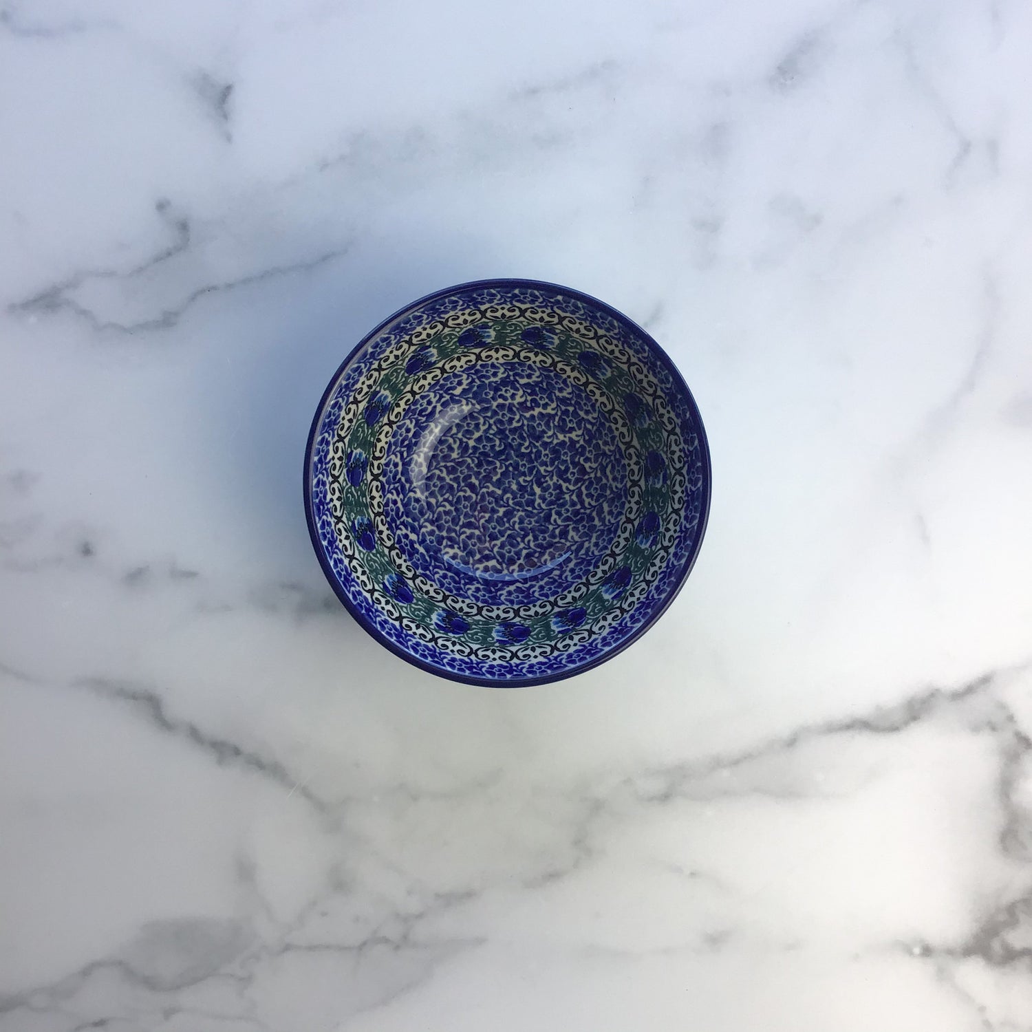 Peacock Feather Soup/Cereal Bowl 6&quot;