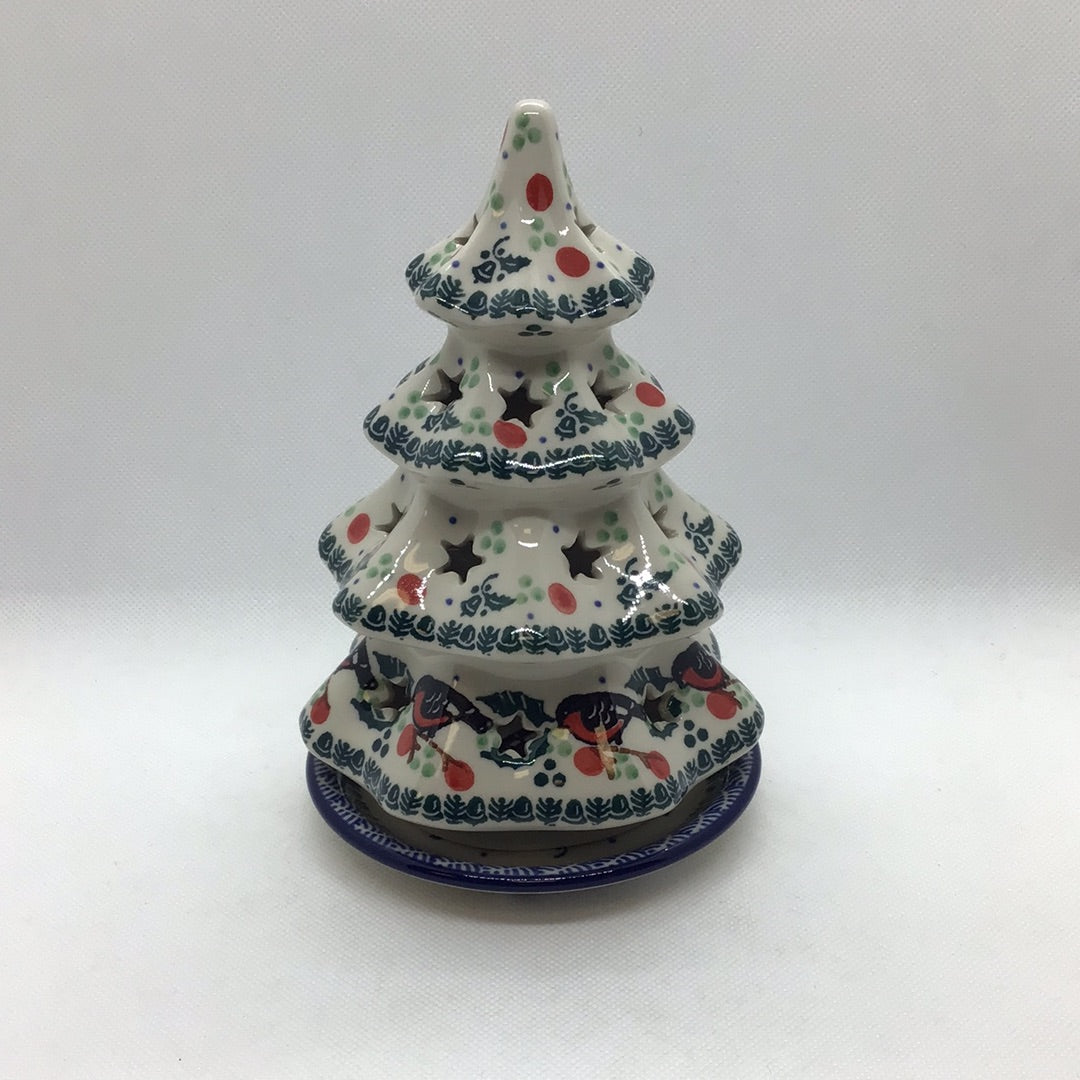 Red Robin Christmas Tree Luminary 7"