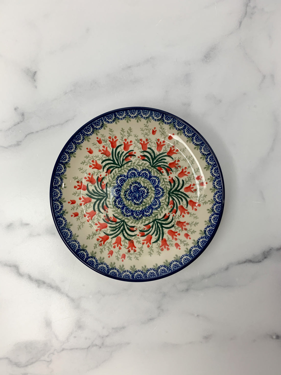 Crimson Bells Salad/Dessert Plate